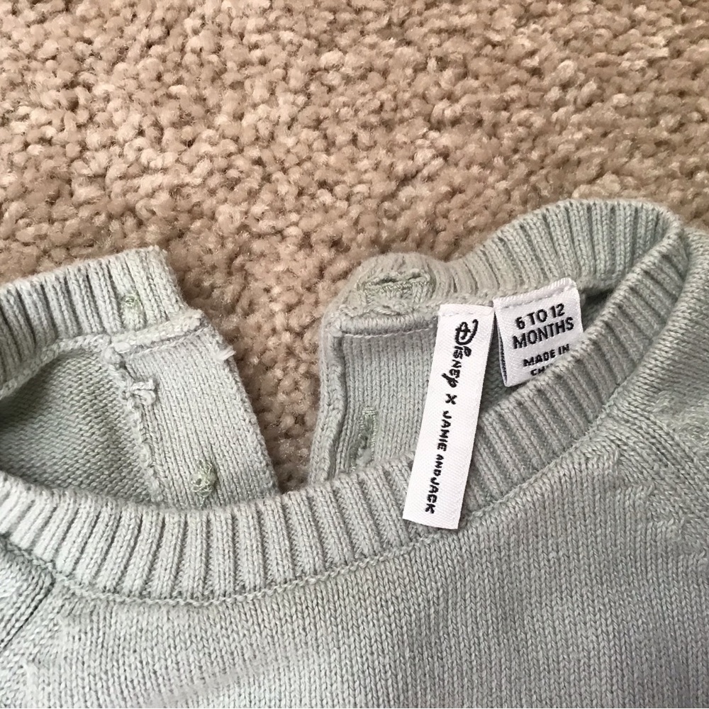 Janie and Jack Light Green Sweater - Picture 4 of 4